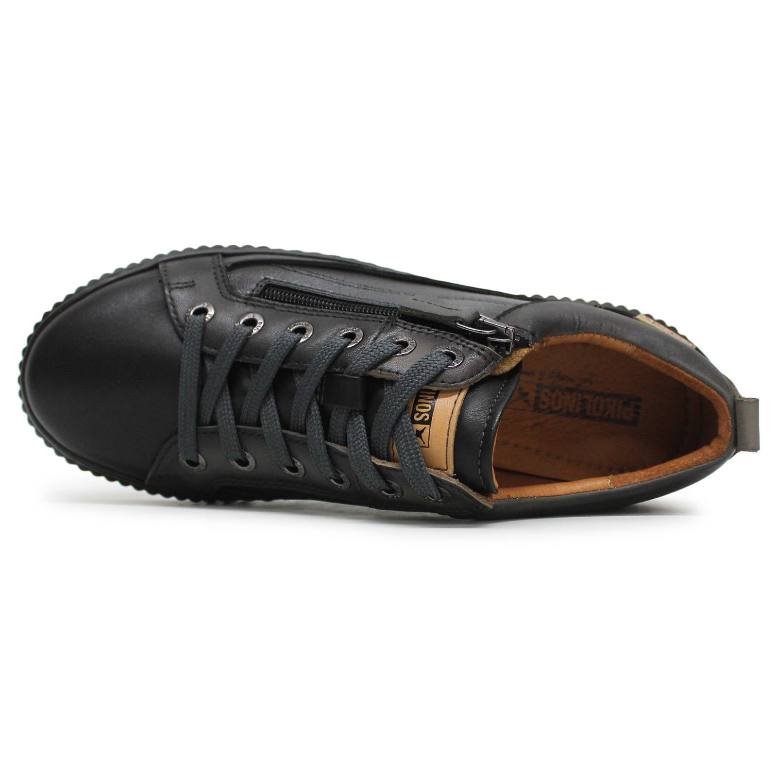 Pikolinos Riells Leather Womens Trainers#color_black