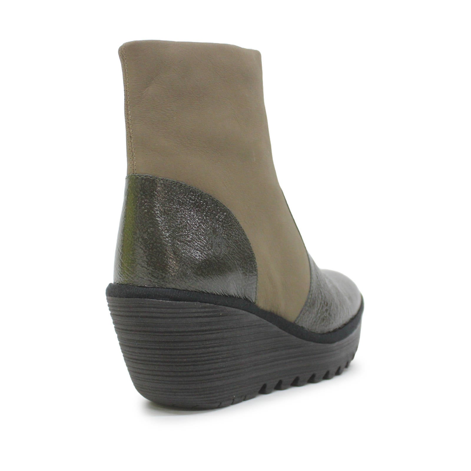 Fly London YUXI506FLY Rock Cupido Leather Womens Boots#color_green khaki