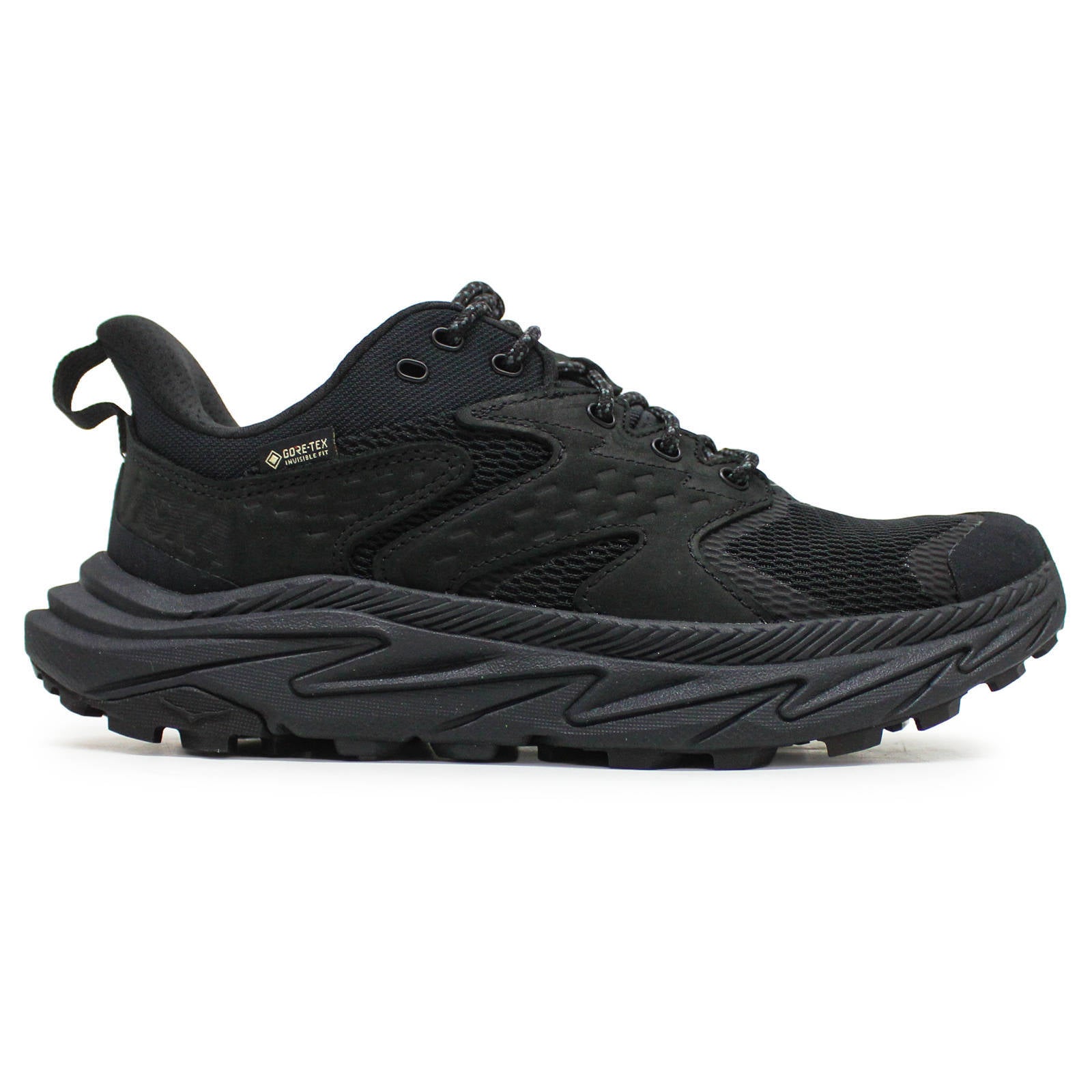 Hoka Anacapa 2 Low GTX Nubuck Textile Kids Trainers#color_black black