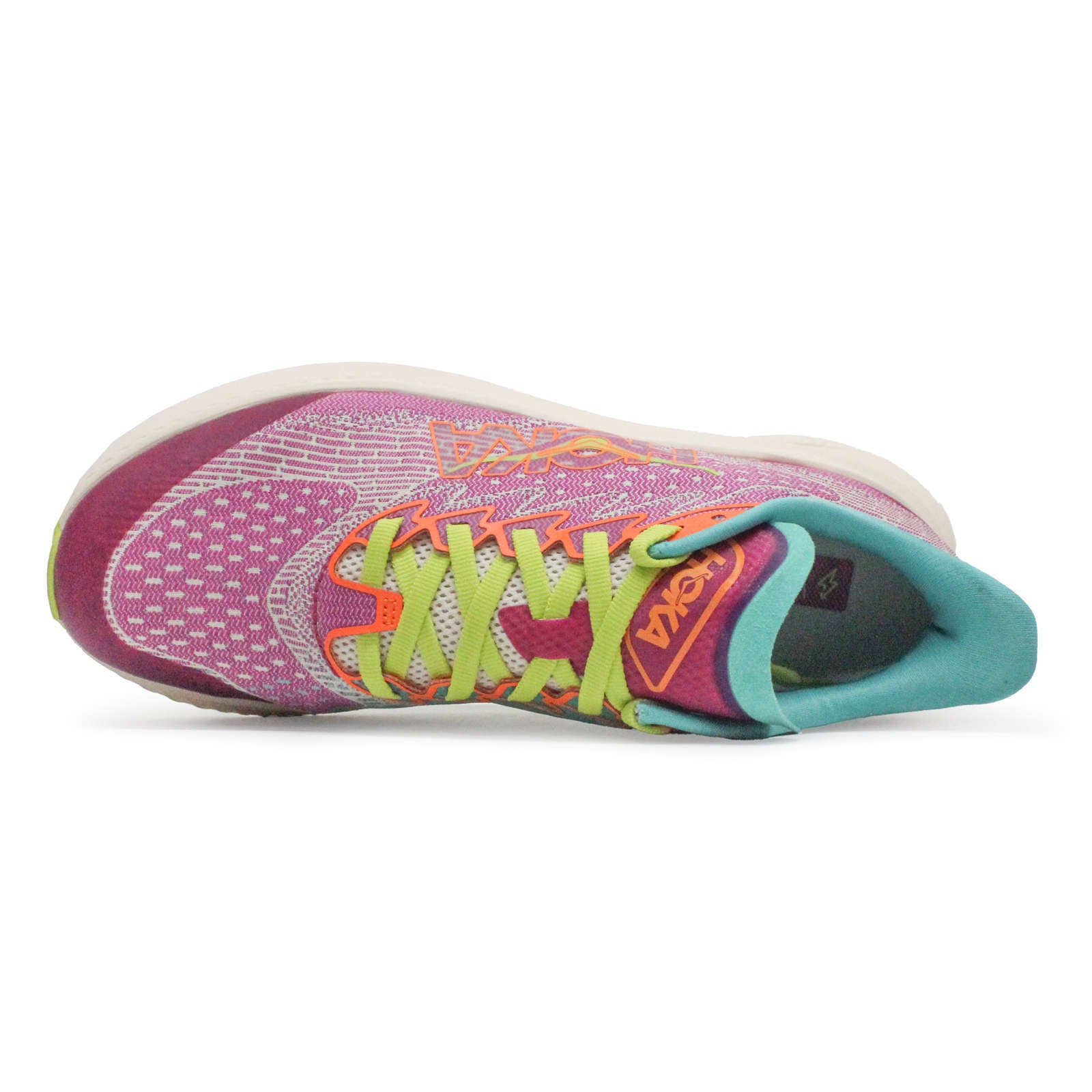 Hoka Mach 6 Textile Synthetic Youth Running Shoes#color_fuchsia electric aqua