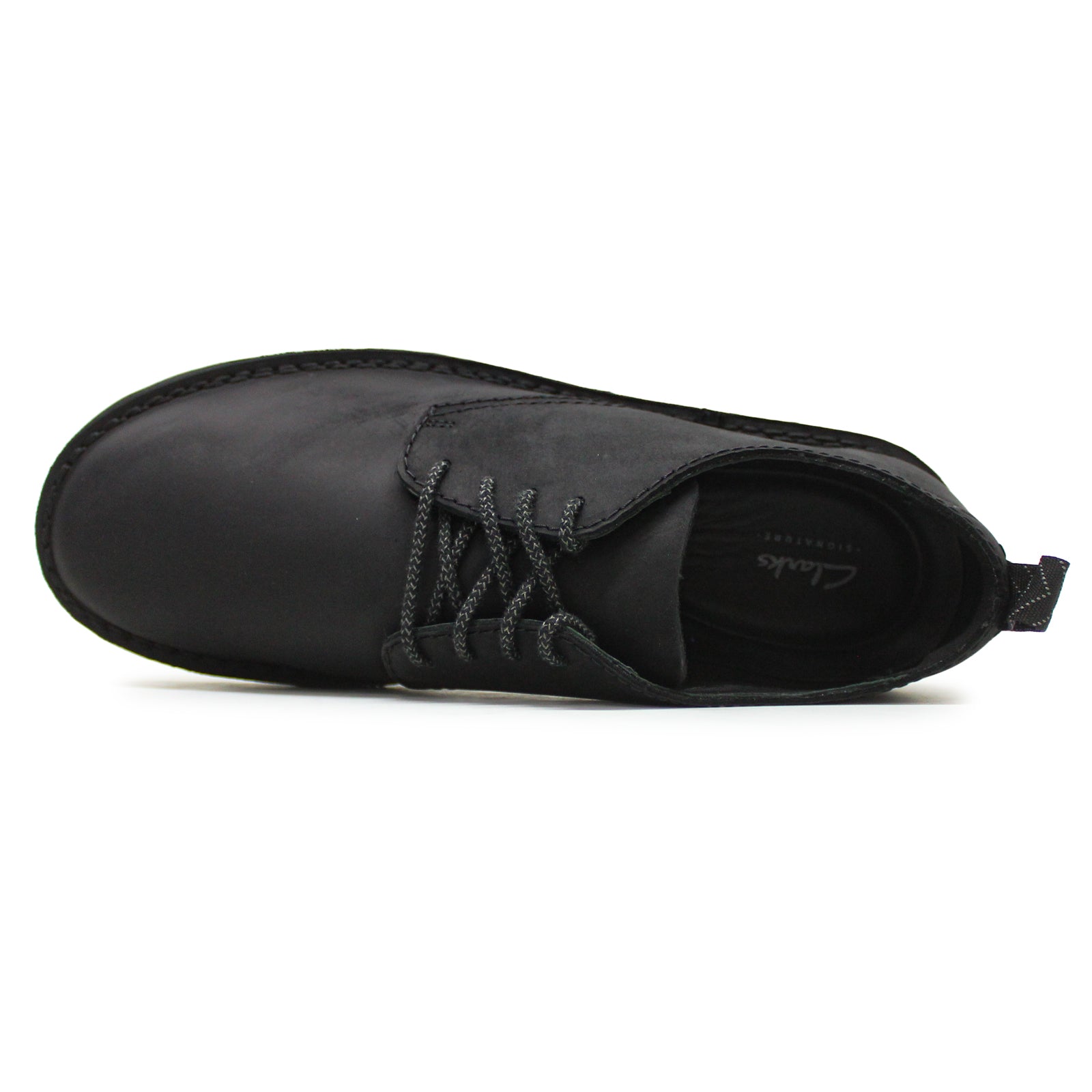 Clarks Solsbury Lace Leather Mens Shoes#color_black