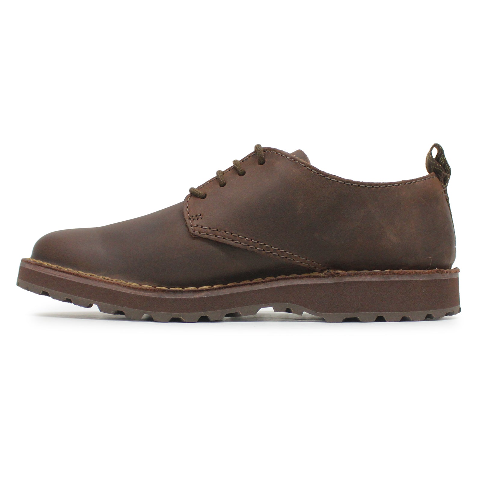 Clarks Solsbury Lace Leather Mens Shoes#color_dark brown