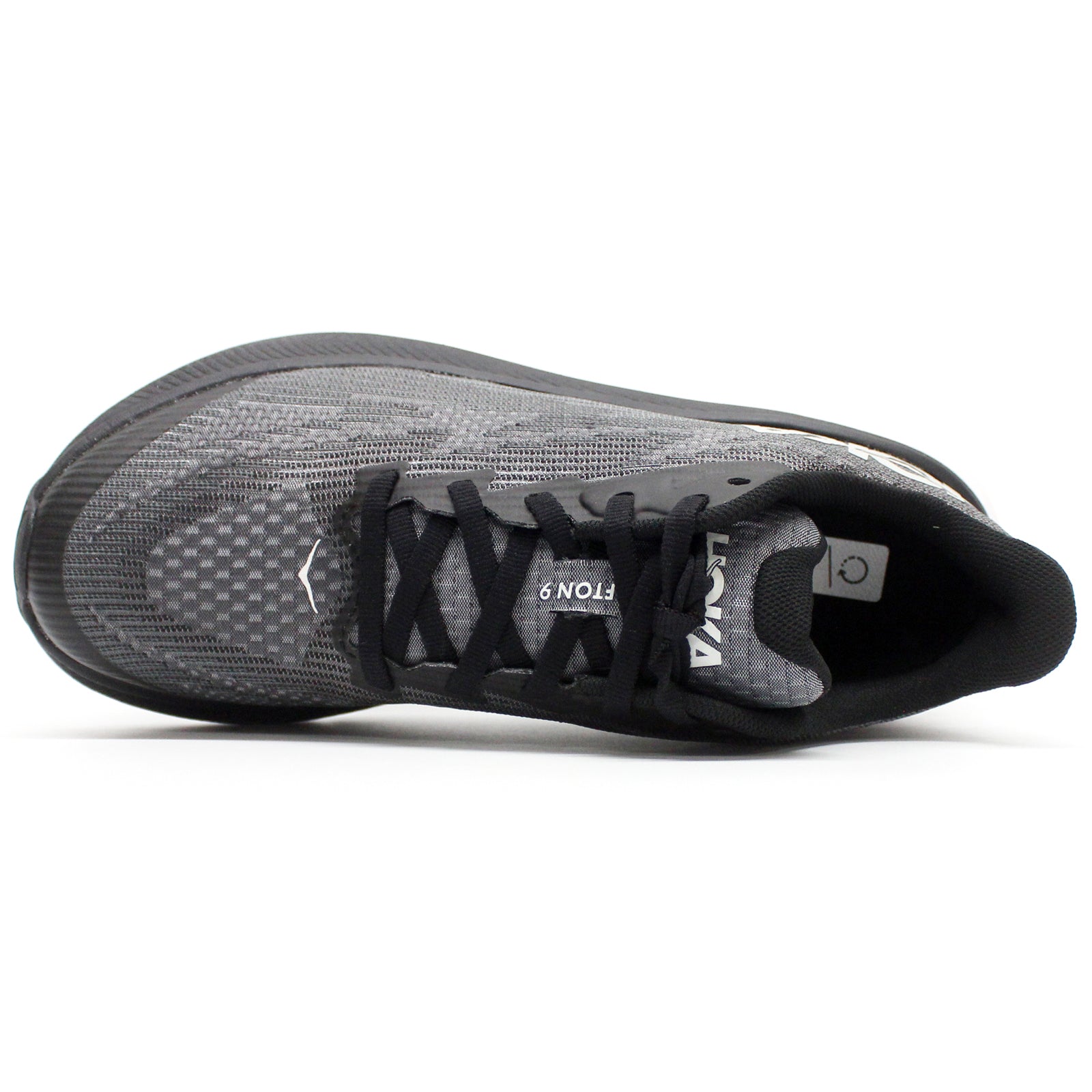 Hoka Clifton 9 Textile Synthetic Kids Trainers#color_black white