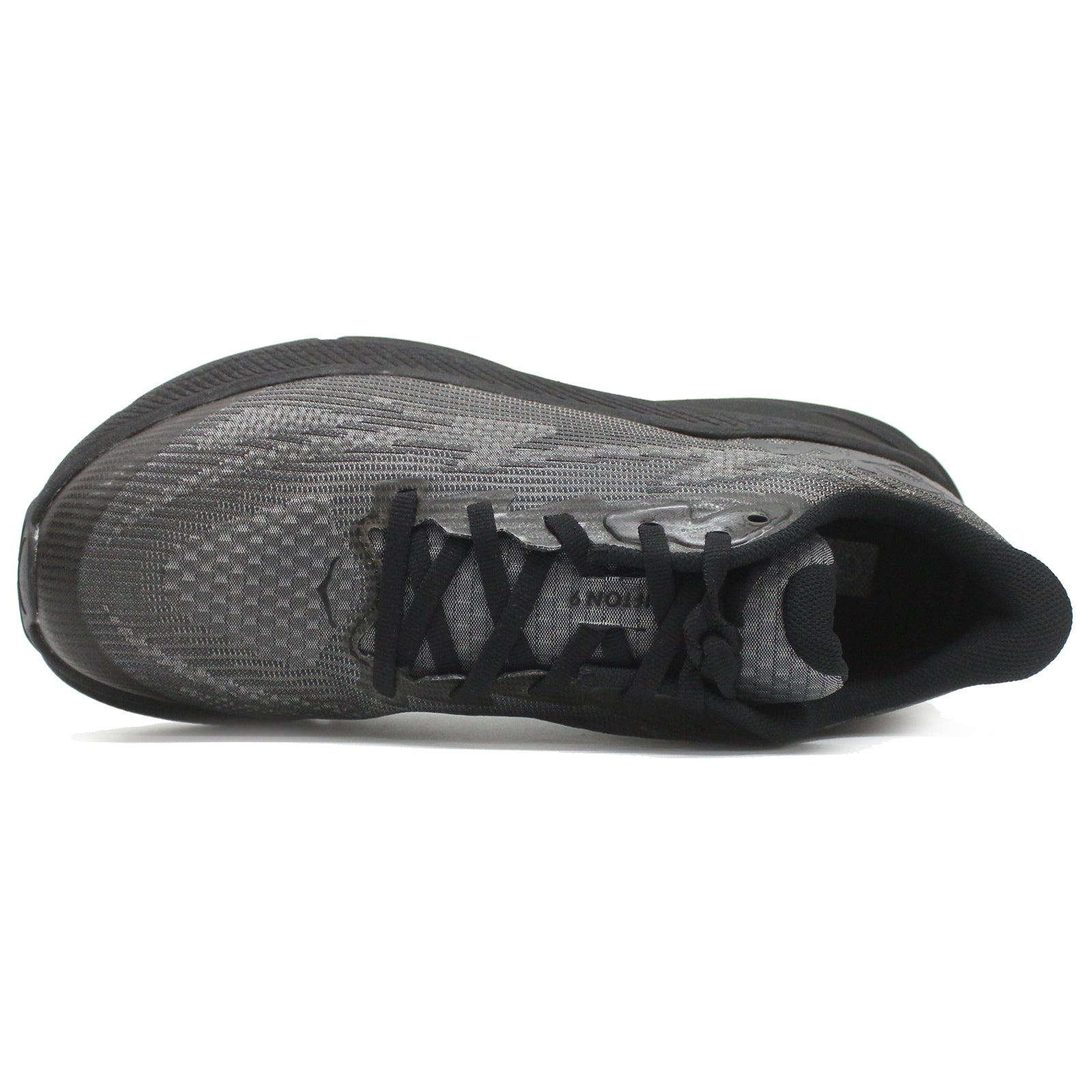 Hoka Clifton 9 Textile Synthetic Kids Trainers#color_black carbon black