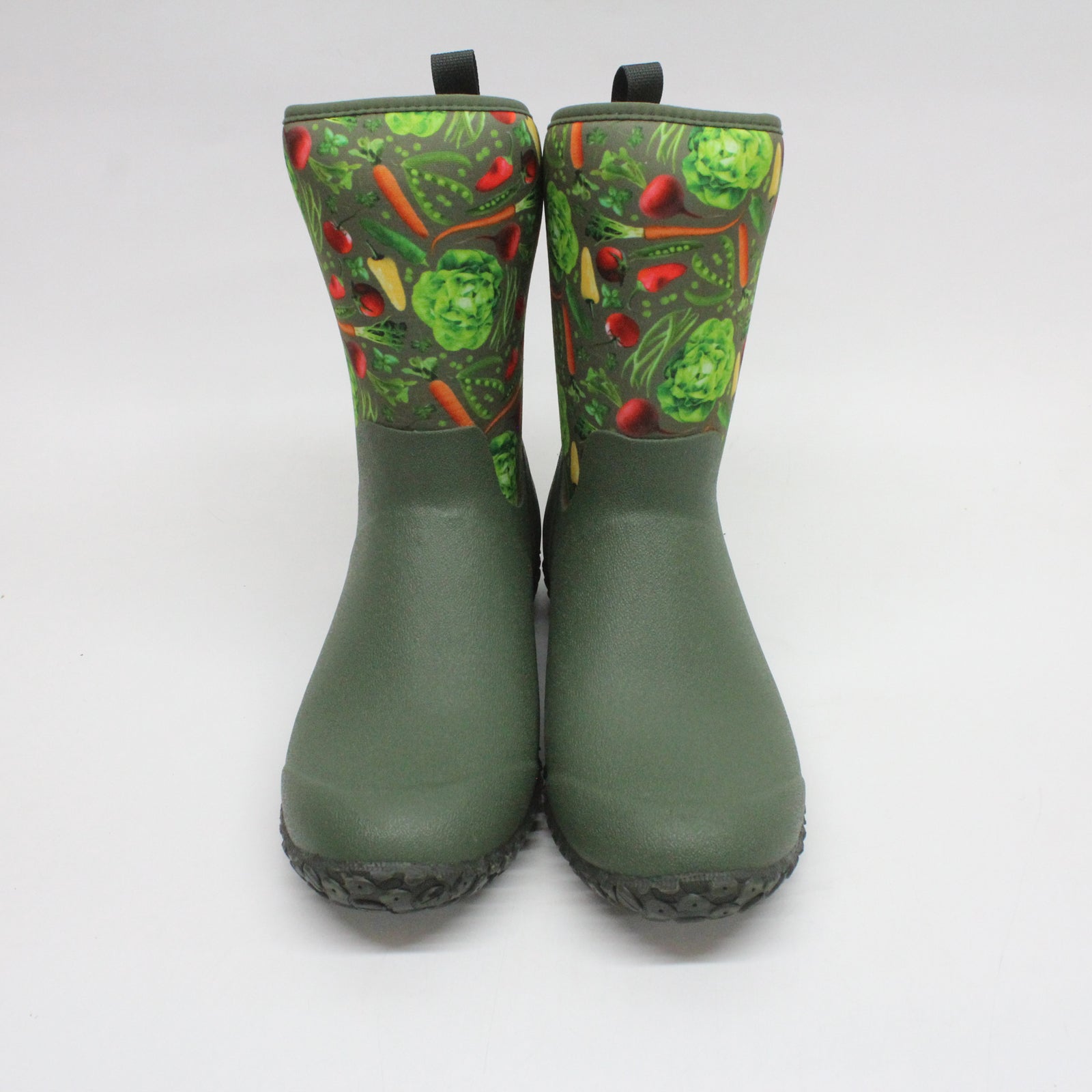 Muck Boot Muckster II Mid WM2-302 Rubber Synthetic Womens Boots - Green Veggie Print - 38#color_green veggie print