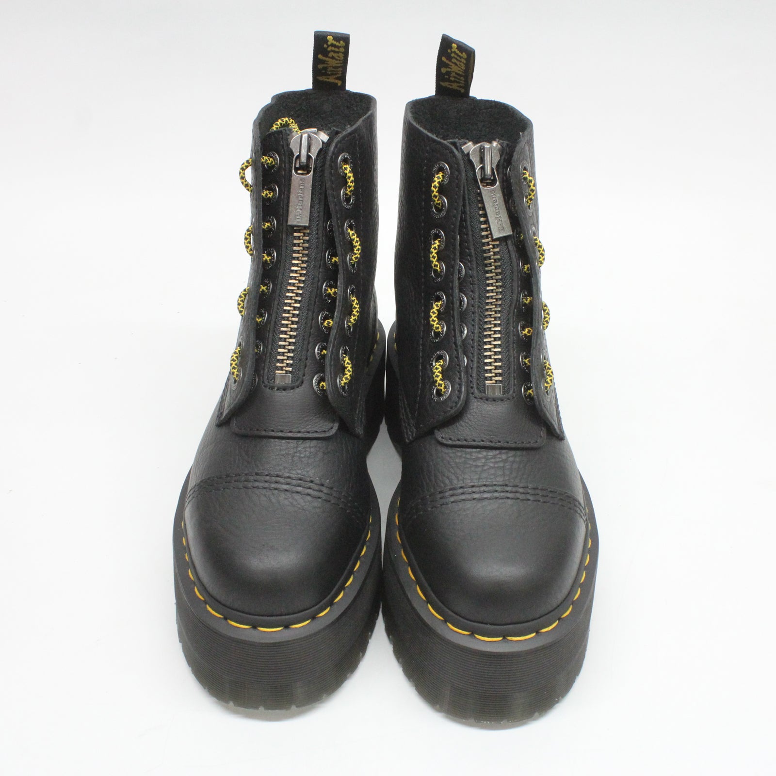 Dr. Martens Sinclair Max 27358001 Pisa Leather Womens Boots - Black - 6#color_black