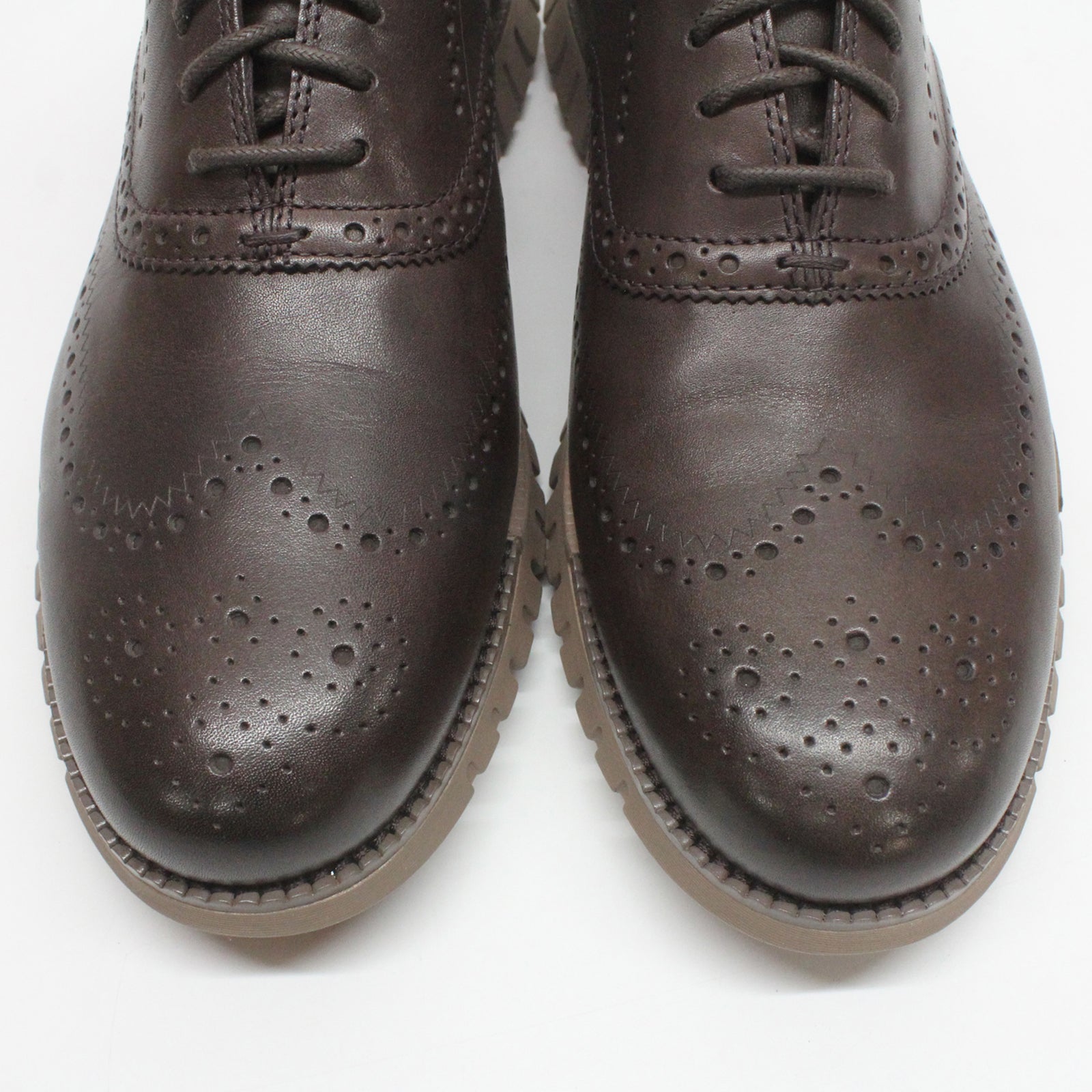 Cole Haan Zerogrand Remastered Wingtip C39603 Leather Mens Shoes - Dark Chocolate Irish Coffee - 43#color_dark chocolate irish coffee