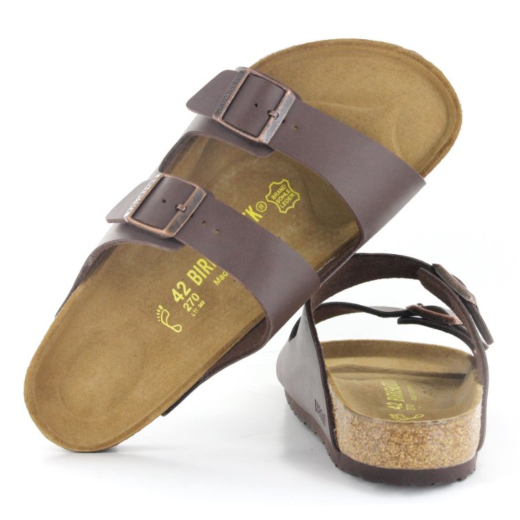 Birkenstock Arizona Dark Brown Mens Sandals - 051701#color_dark brown