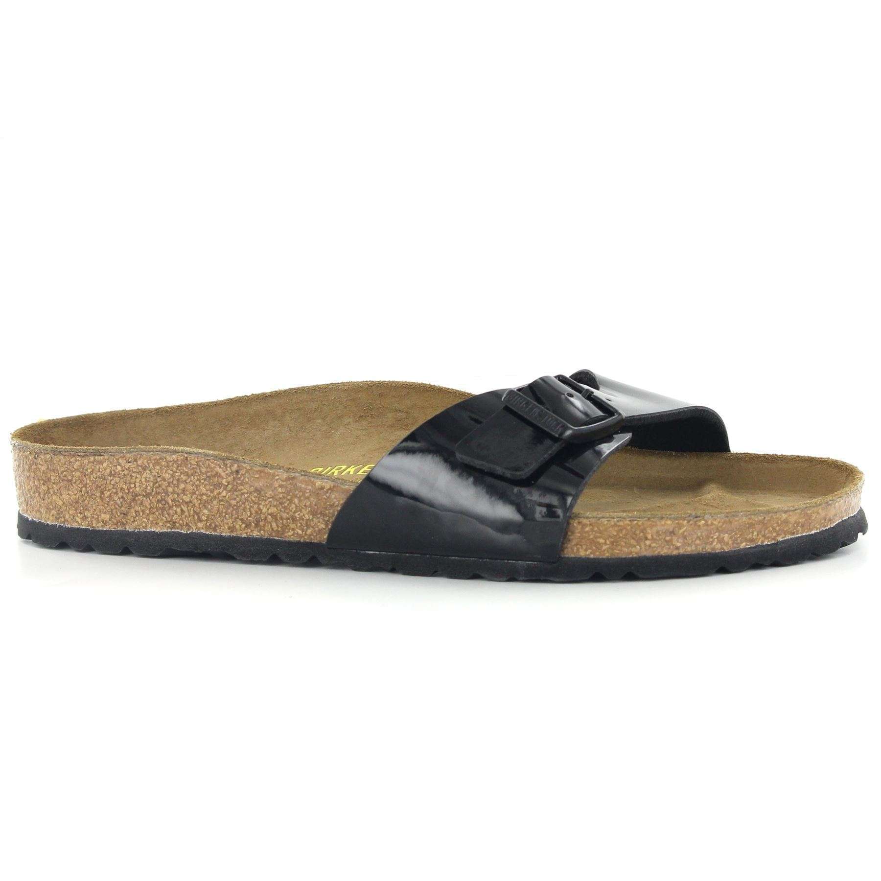 Birkenstock Madrid Black Patent Womens Sandals#color_black patent