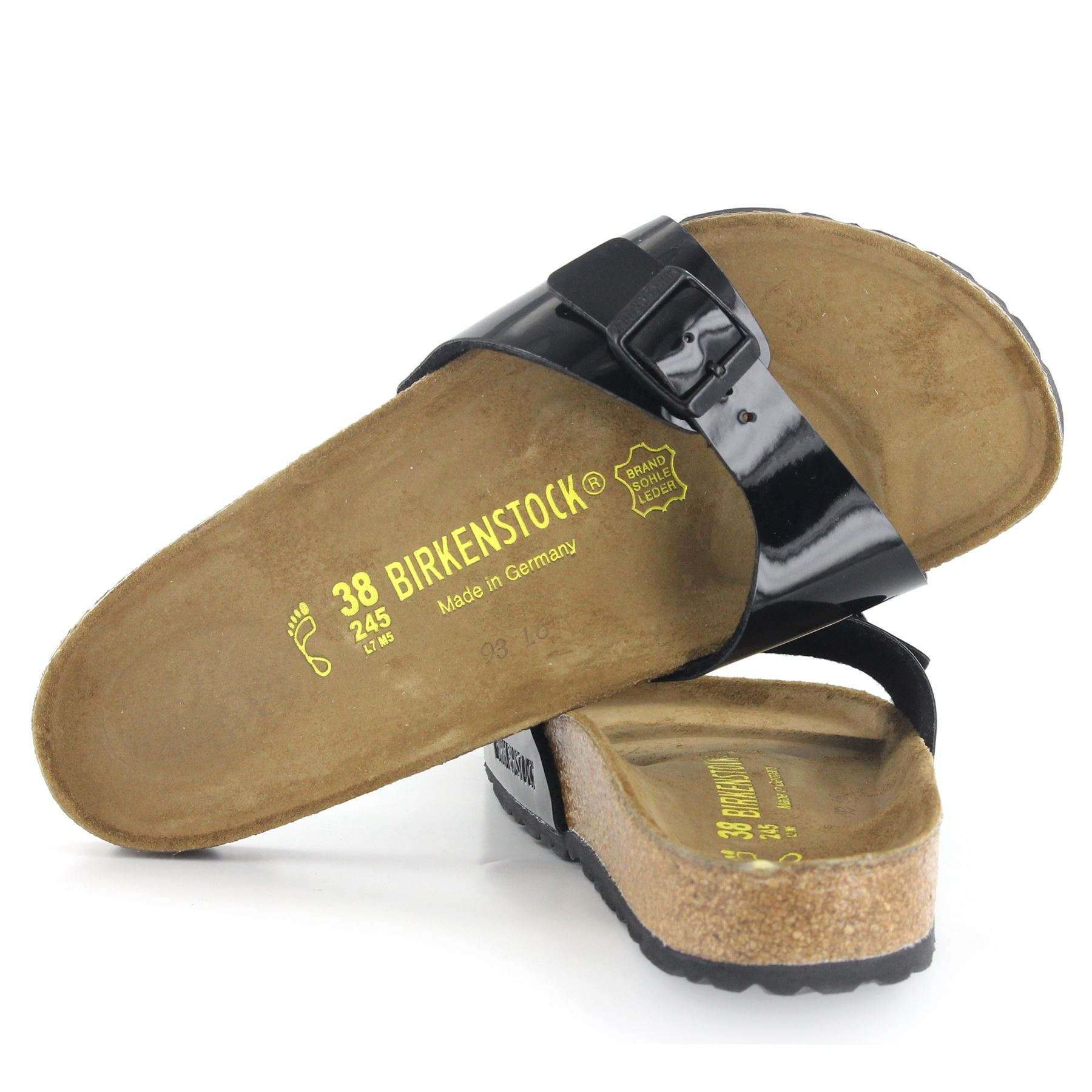 Birkenstock Madrid Black Patent Womens Sandals#color_black patent