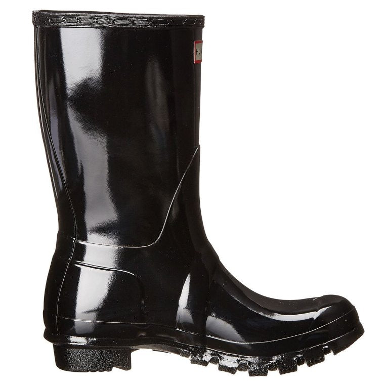 Hunter Original Gloss Rubber Women's Short Wellington Boots#color_black