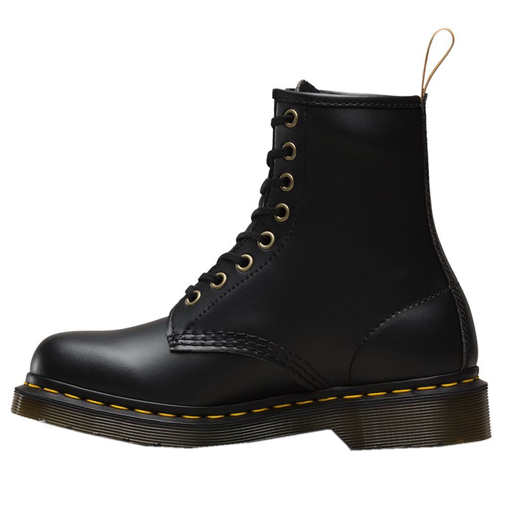 Dr. Martens Vegan 1460 Felix Rub Off 8 Eyelets Black Unisex Boots#color_black