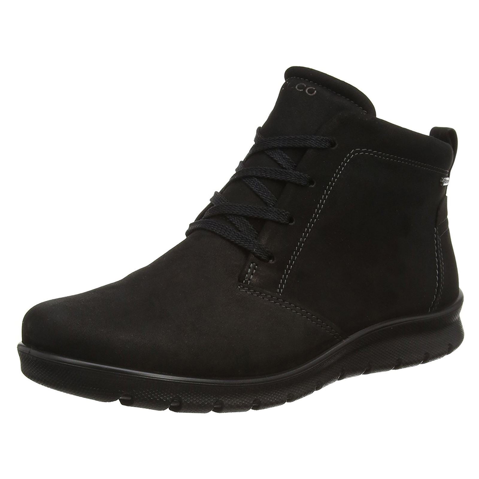 Ecco Babett Low Cut Lace Gore-Tex Black Womens Boots#color_black