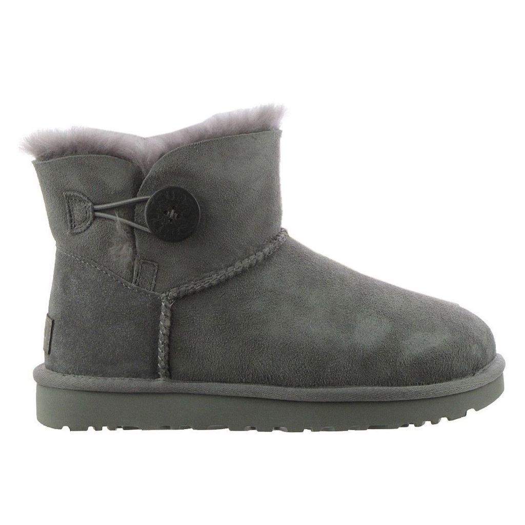 Ugg Australia Mini Bailey Button II Grey Womens Boots#color_grey