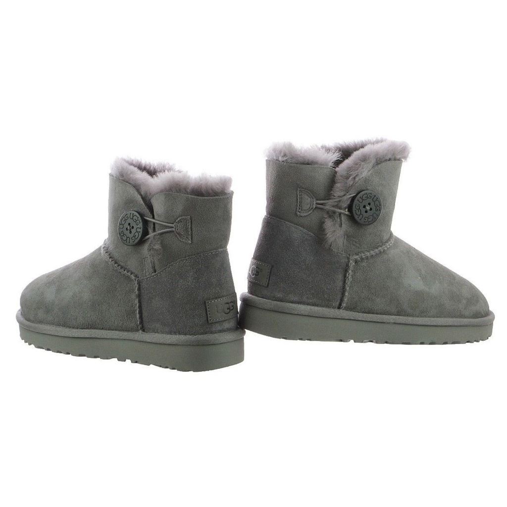 Ugg Australia Mini Bailey Button II Grey Womens Boots#color_grey