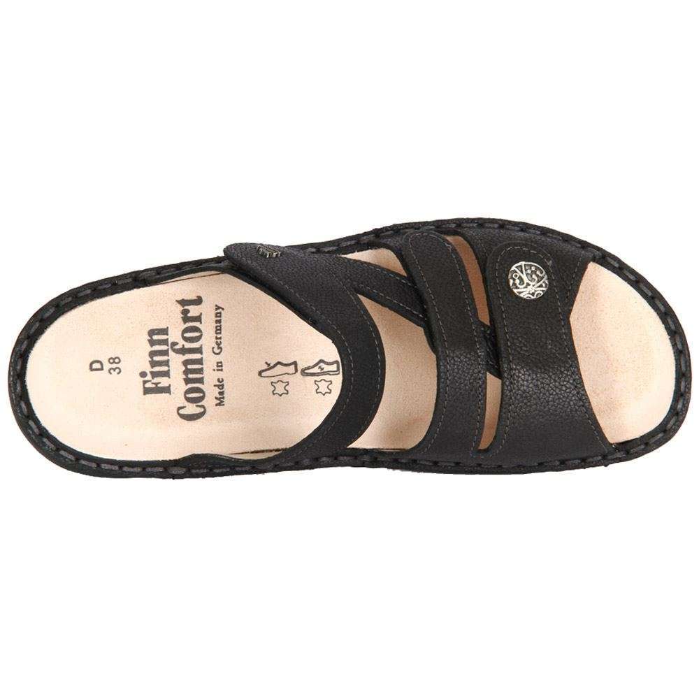 Finn Comfort Ventura Leather Women's Slip-On Sandals#color_black