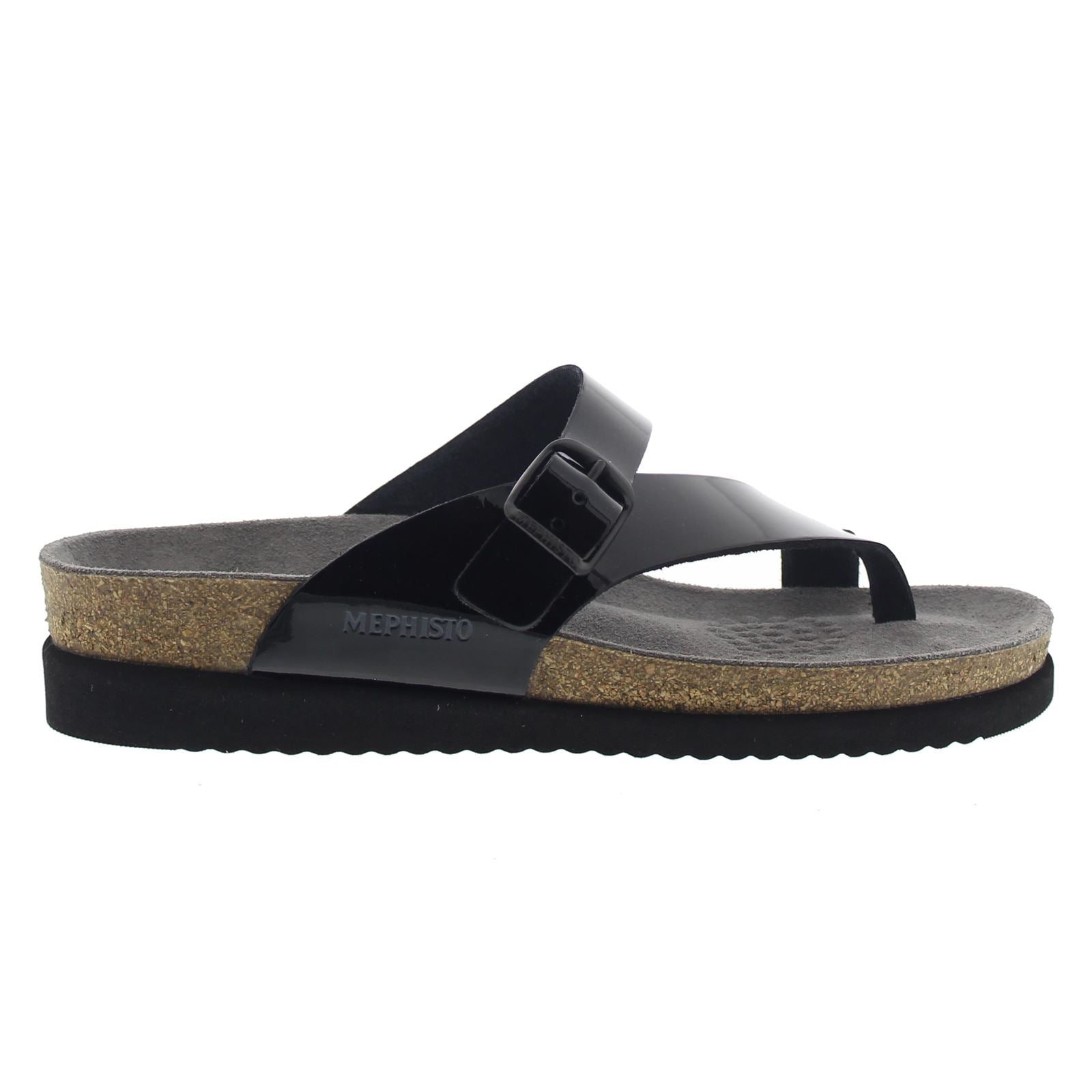 Helen Slide-Sandalen aus schwarzem Lackleder für Damen