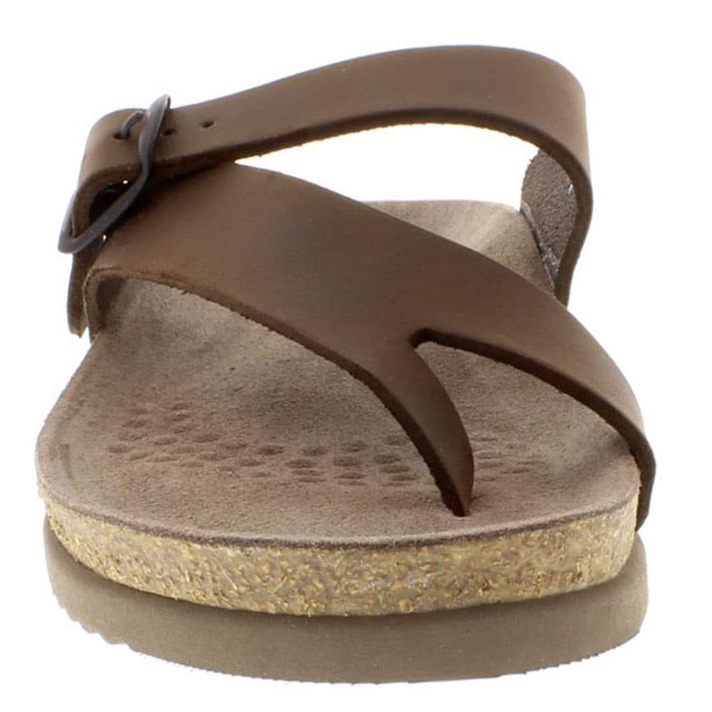 Mephisto Helen Nubuck Leather Women's Slide Sandals#color_Brown