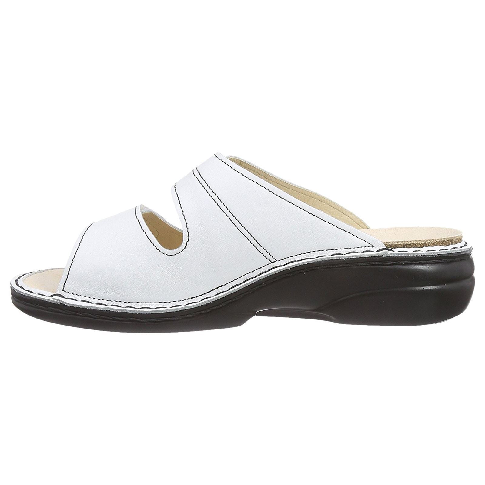 Finn Comfort Sansibar Nappa Leather Women's Slip-On Sandals#color_nappa white