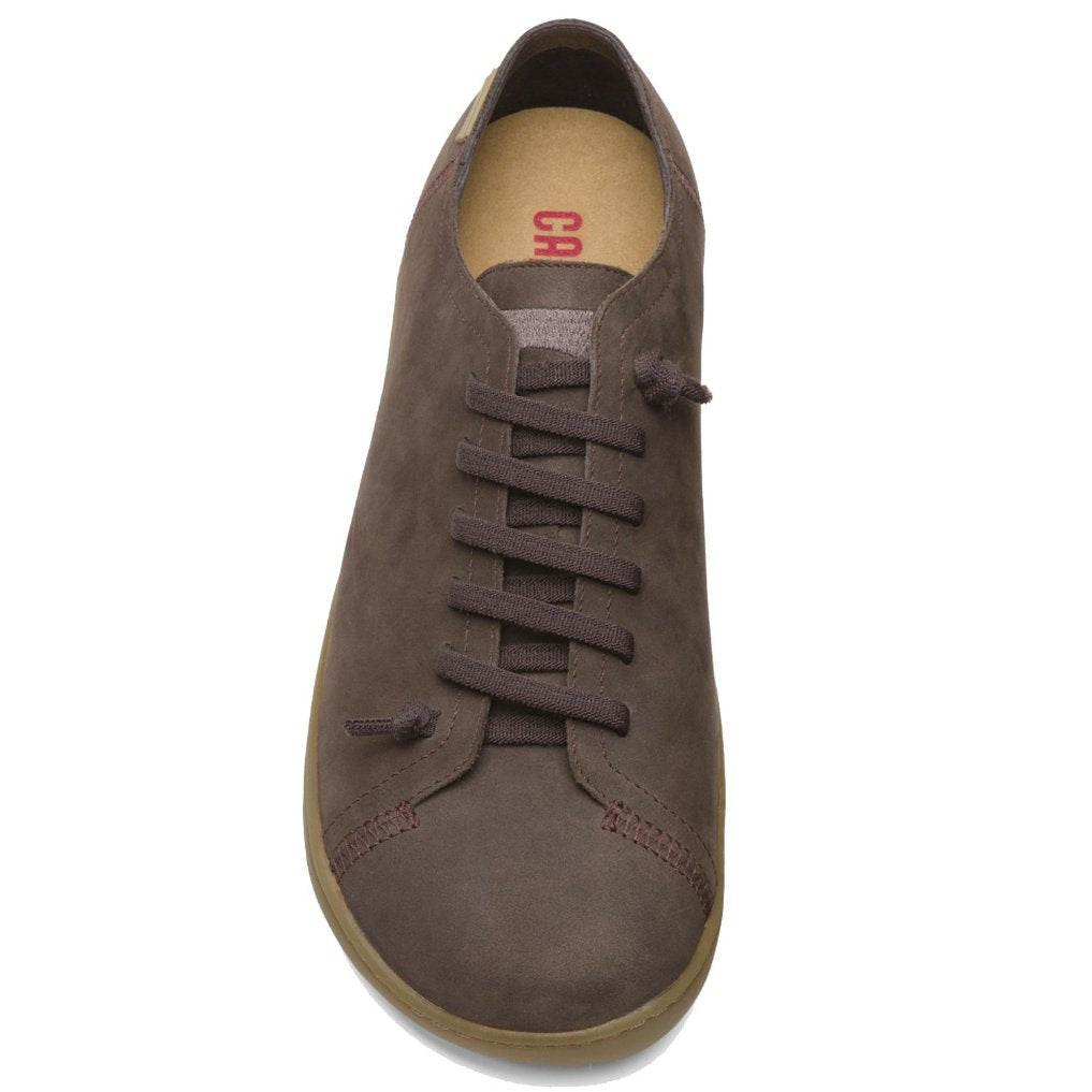 Camper Peu Nubuck Leather Men's Barefoot Trainers#color_dark brown