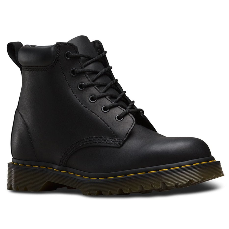 Dr. Martens 939 Ben Boot Greasy Leather Women's Ankle Boots#color_black