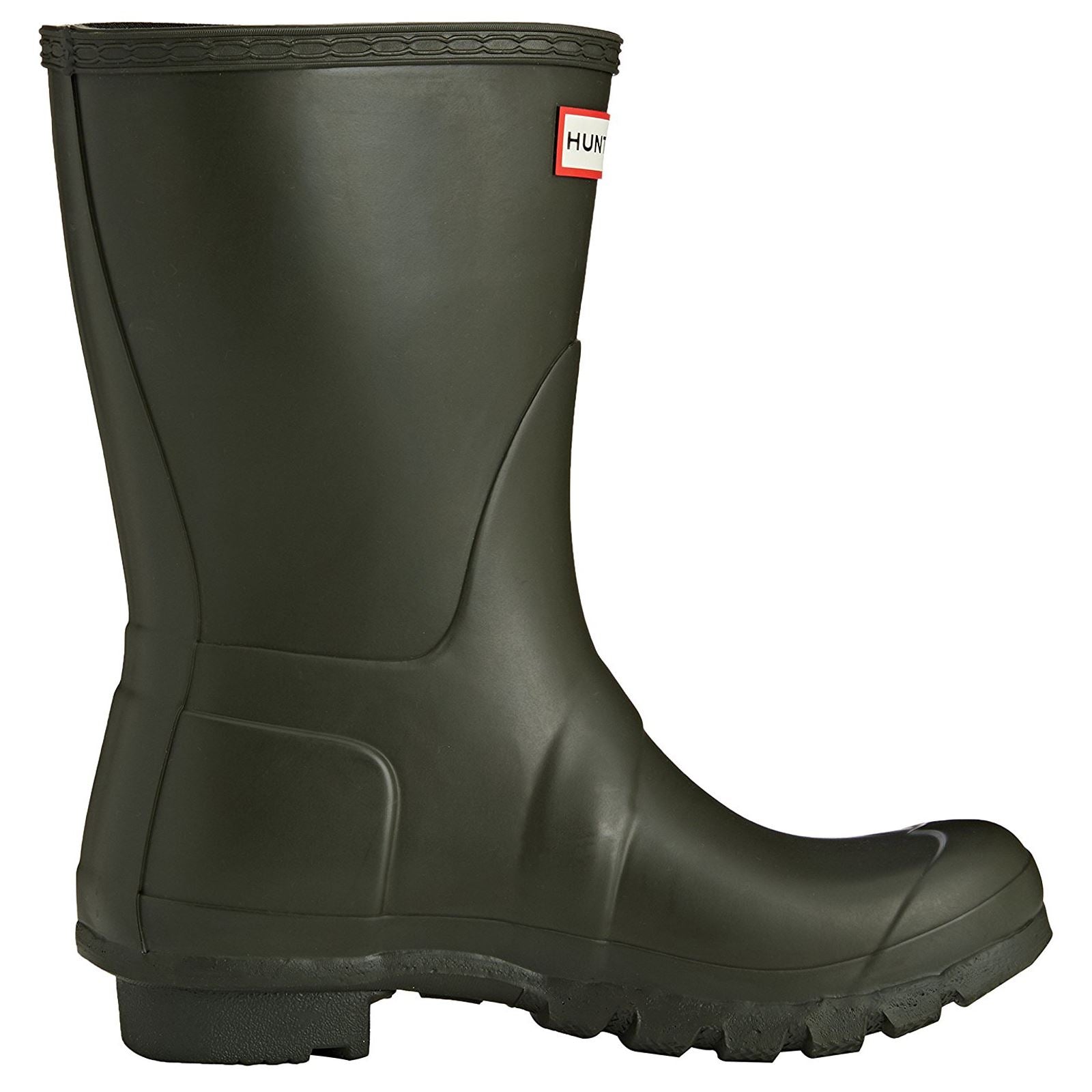 Hunter Original Rubber Women's Short Wellington Boots#color_dark olive