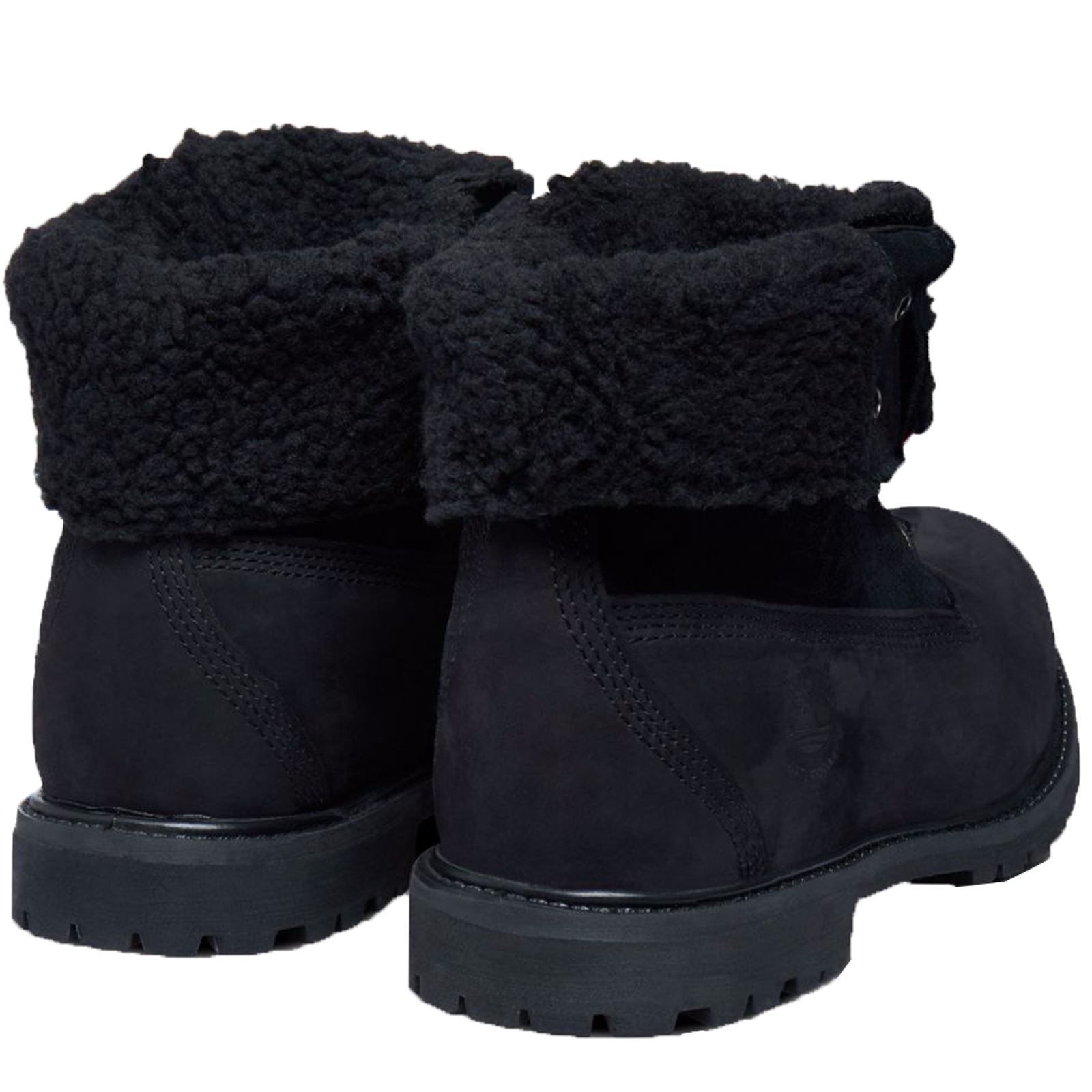 Timberland Authentics 6 Inch Teddy Fleece Black Womens Boots#color_black