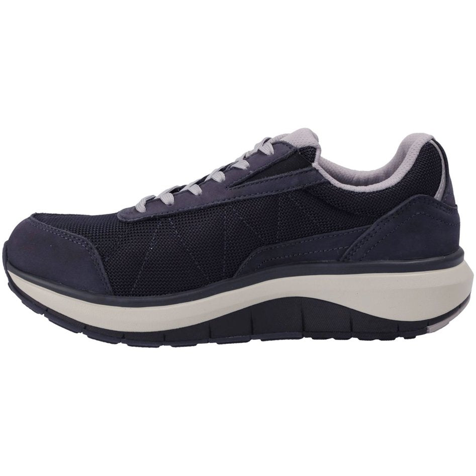 Joya Cancun Men's Leather & Mesh Men's Extra Wide Trainers#color_dark navy