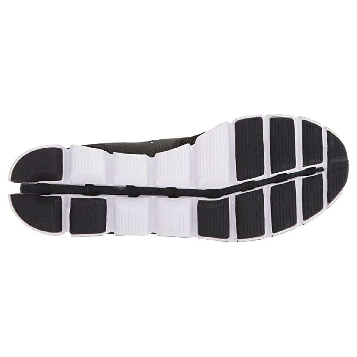 On Running Cloud Black White Men's Mesh Low-Top Trainers#color_black white