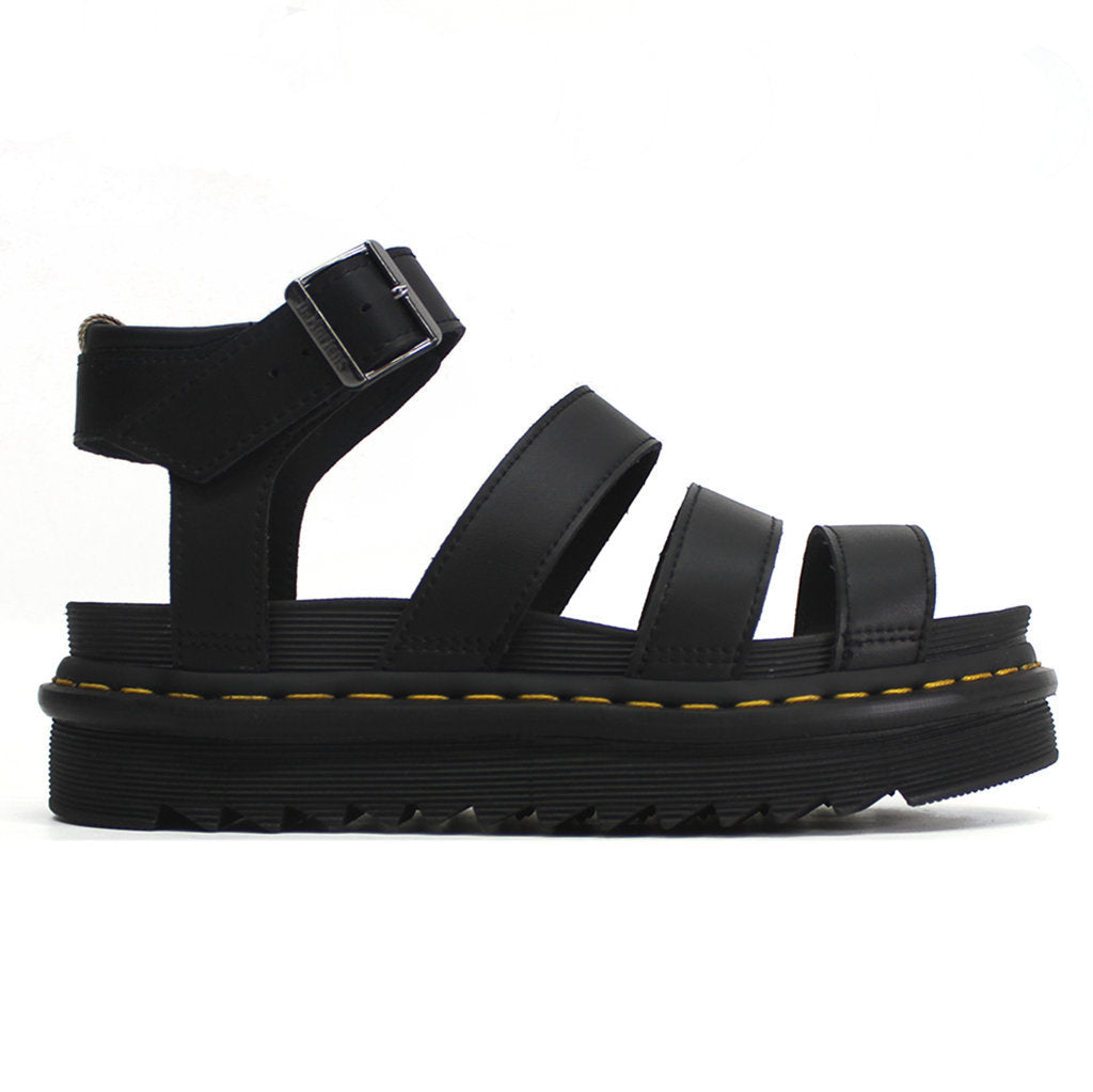 Dr. Martens Vegan Blaire Synthetic Leather Womens Sandals#color_black