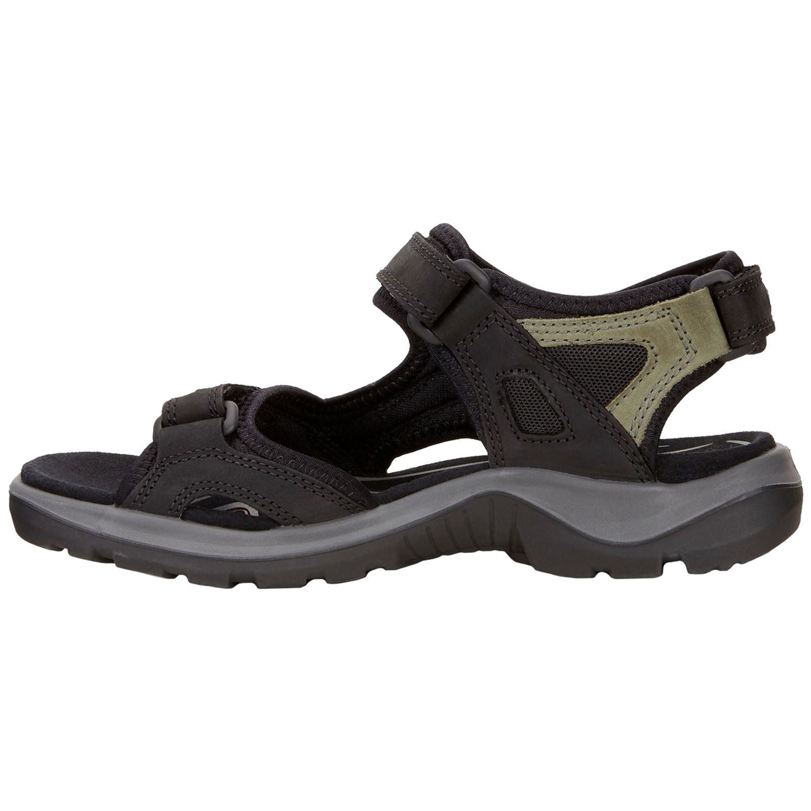 Ecco Offroad Nubuck Leather Womens Sandals#color_black mole