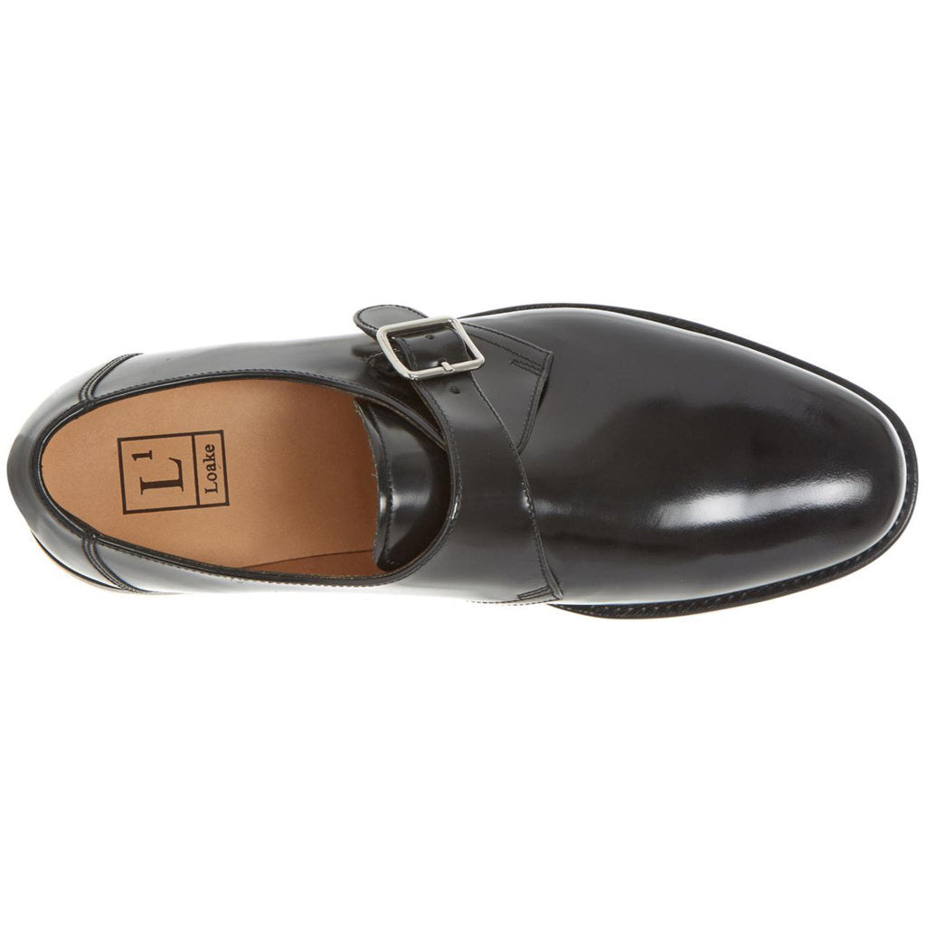 Loake 204 Polished Leather Professional Men's Monk Shoes#color_black