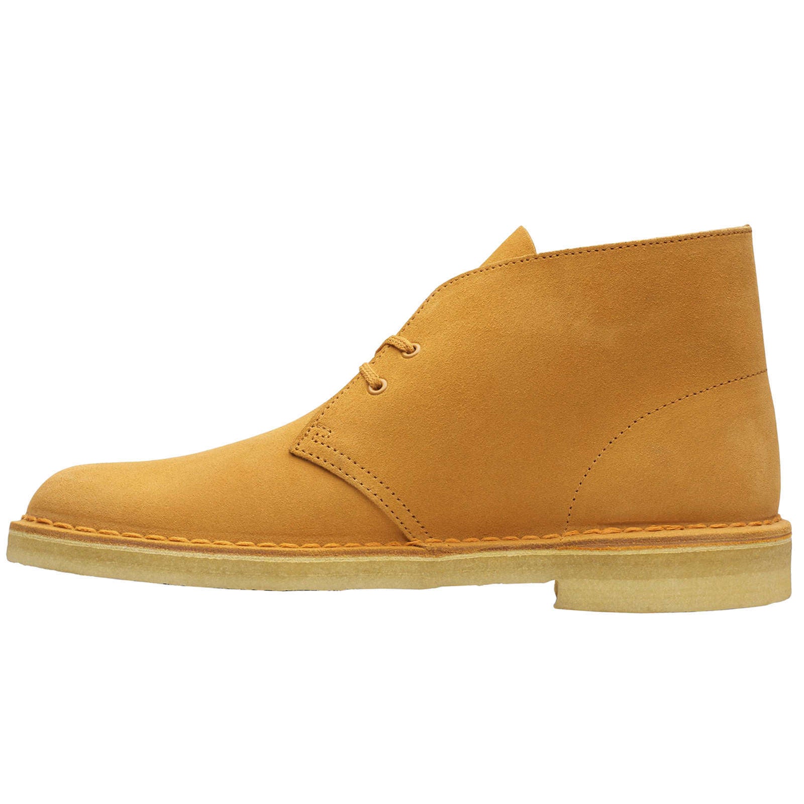 Clarks Originals Desert Boot Suede Leather Men's Boots#color_tumeric