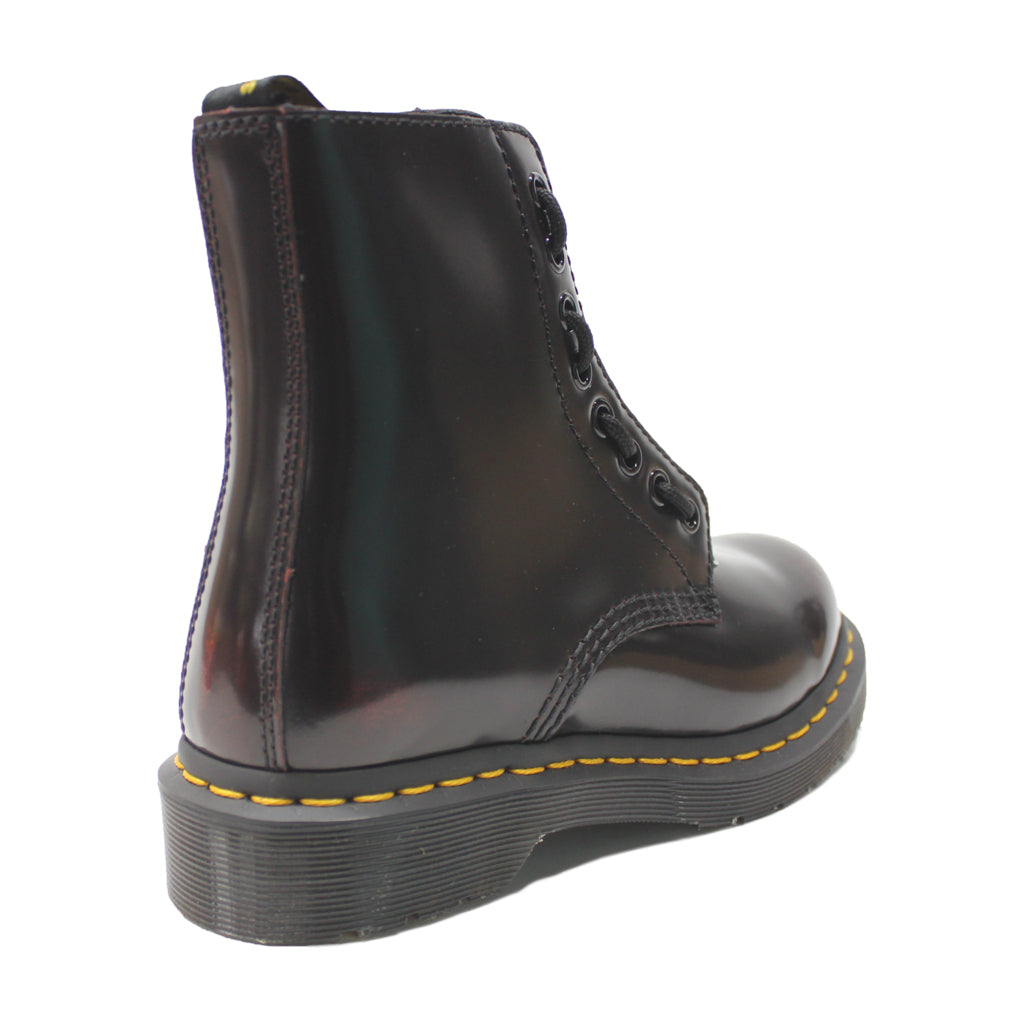 Dr. Martens 1460 Pascal Front Zip Arcadia Leather Women's Ankle Boots#color_cherry red