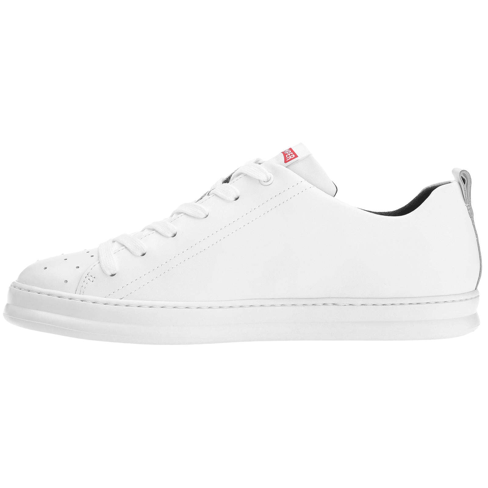 Camper Runner Calfskin Leather Men's Low-Top Trainers#color_white