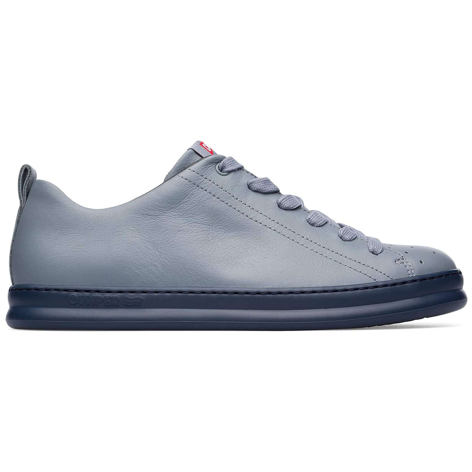 Camper Runner Calfskin Leather Men's Low-Top Trainers#color_medium grey