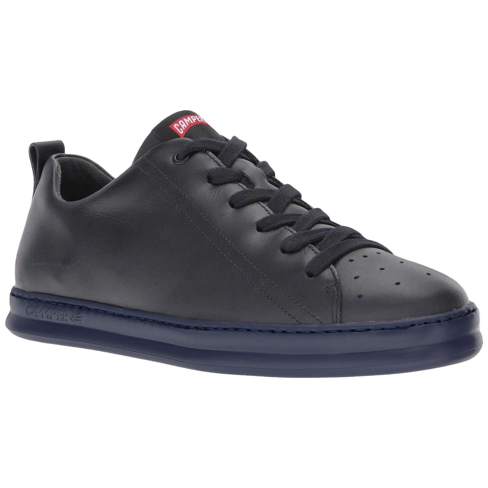 Camper Runner Calfskin Leather Men's Low-Top Trainers#color_black