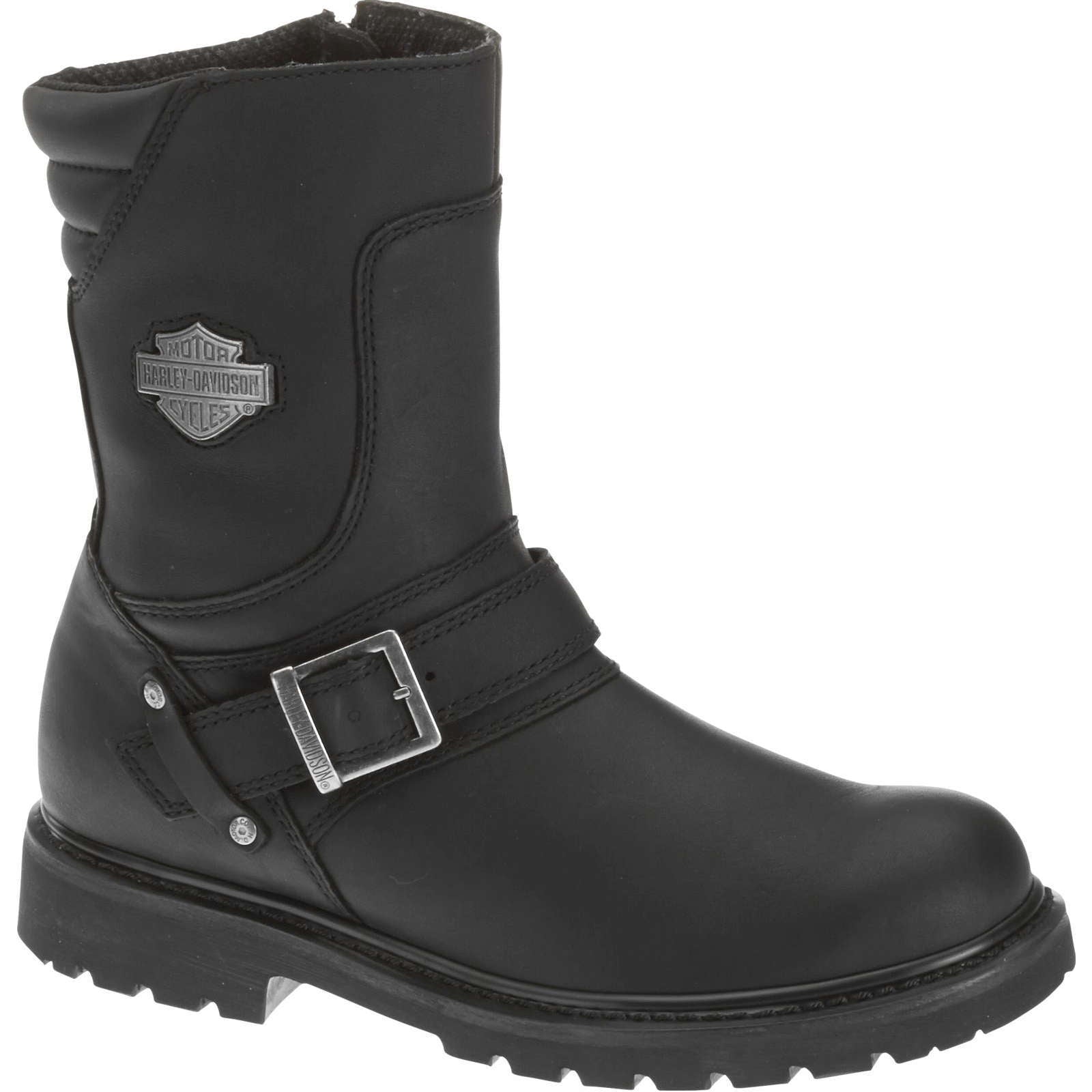 Harley Davidson Booker Full Grain Leather Men's Riding Boots#color_black