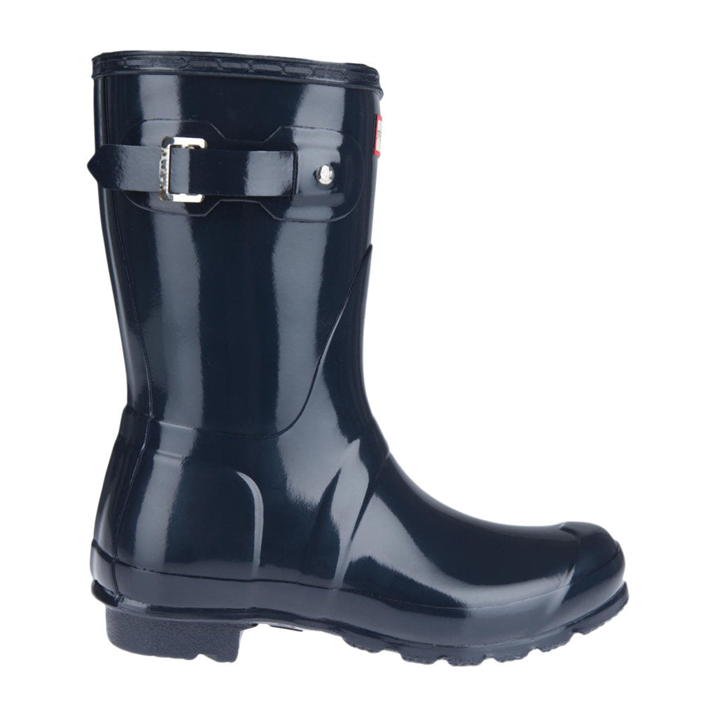 Hunter Original Gloss Rubber Women's Short Wellington Boots#color_navy