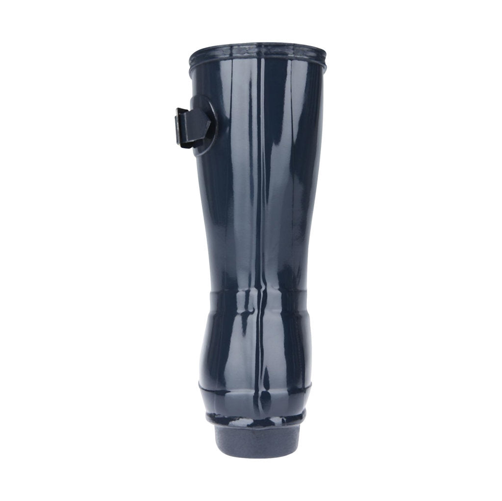 Hunter Original Gloss Rubber Women's Short Wellington Boots#color_navy