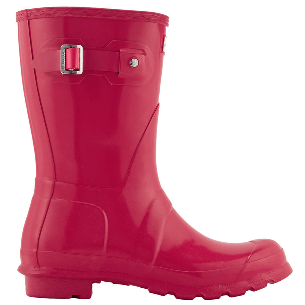 Hunter Original Gloss Rubber Women's Short Wellington Boots#color_bright pink