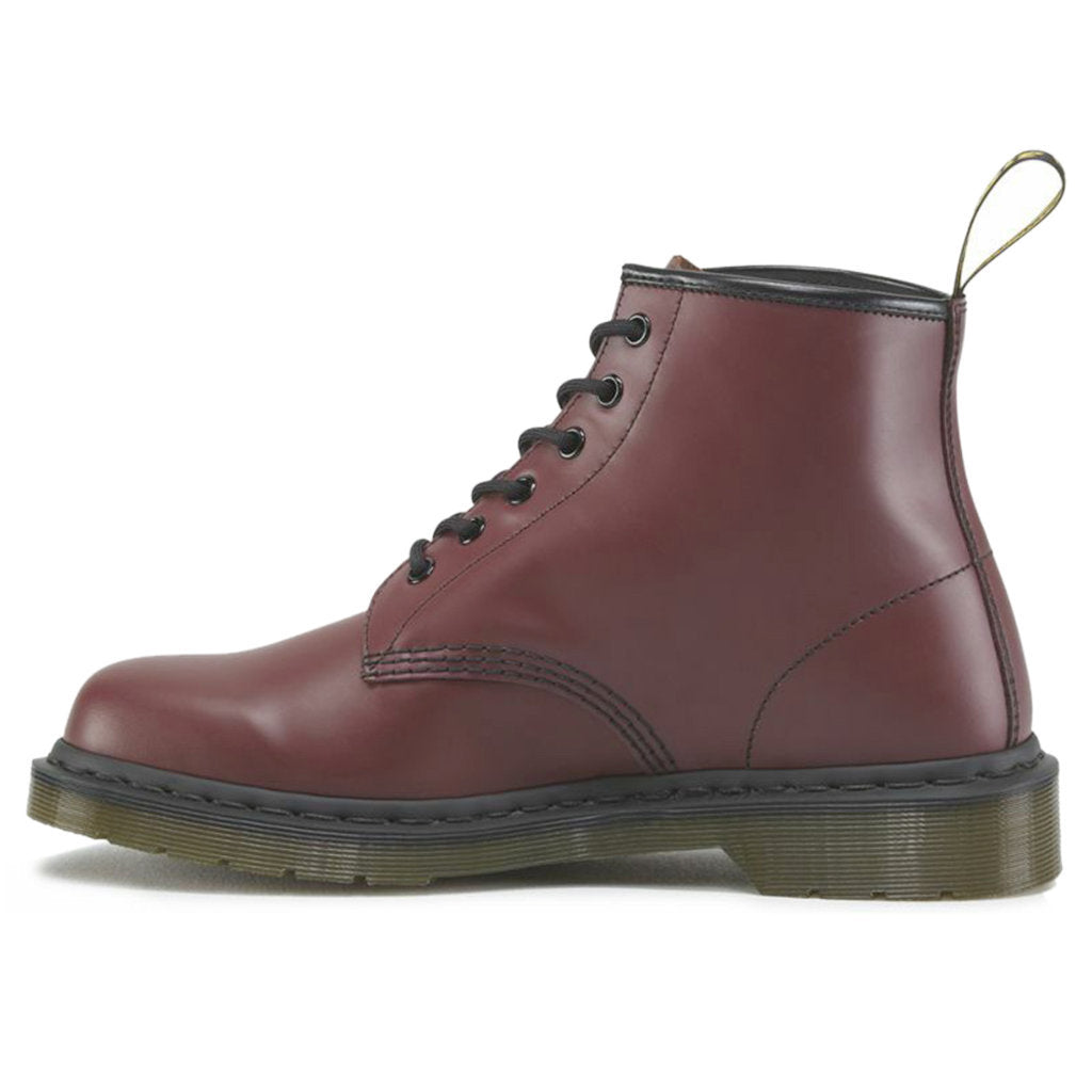 Dr. Martens 101 Smooth Leather Unisex Ankle Boots#color_cherry red