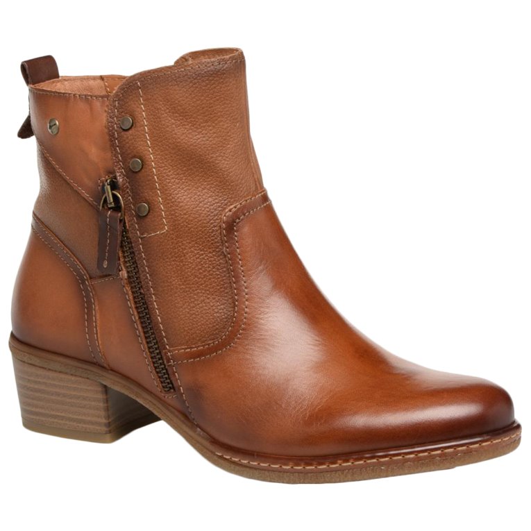 Pikolinos Zaragoza Leather Womens Boots#color_brandy