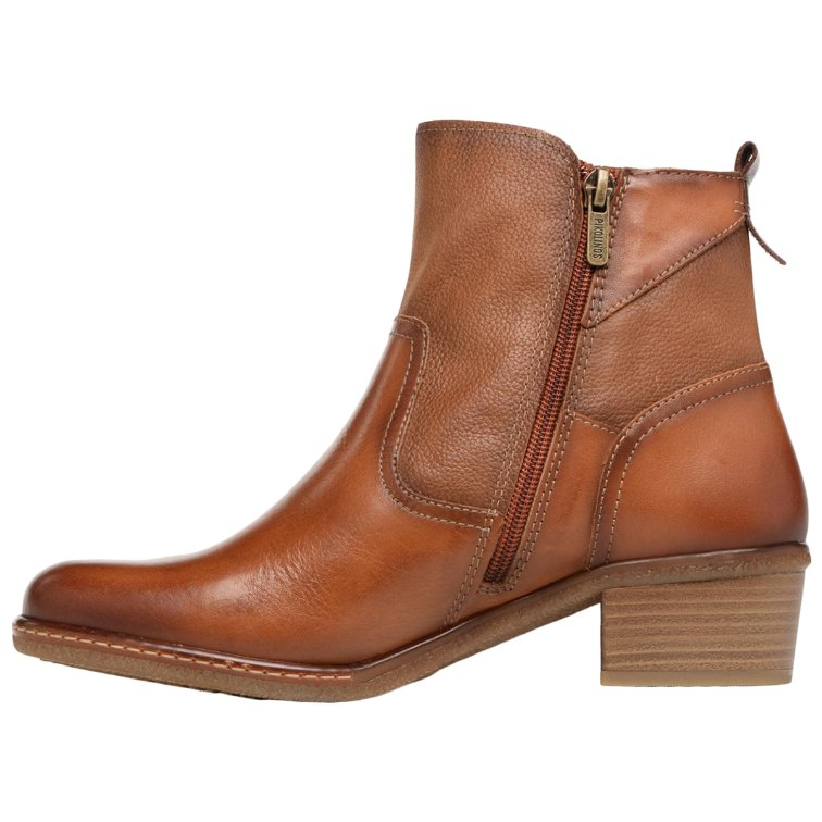 Pikolinos Zaragoza Leather Womens Boots#color_brandy