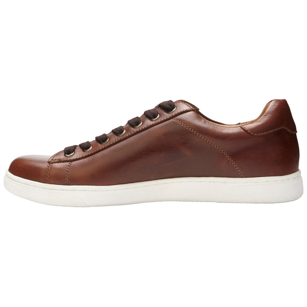 Vionic Mott Baldwin Leather Mens Trainers#color_dark brown