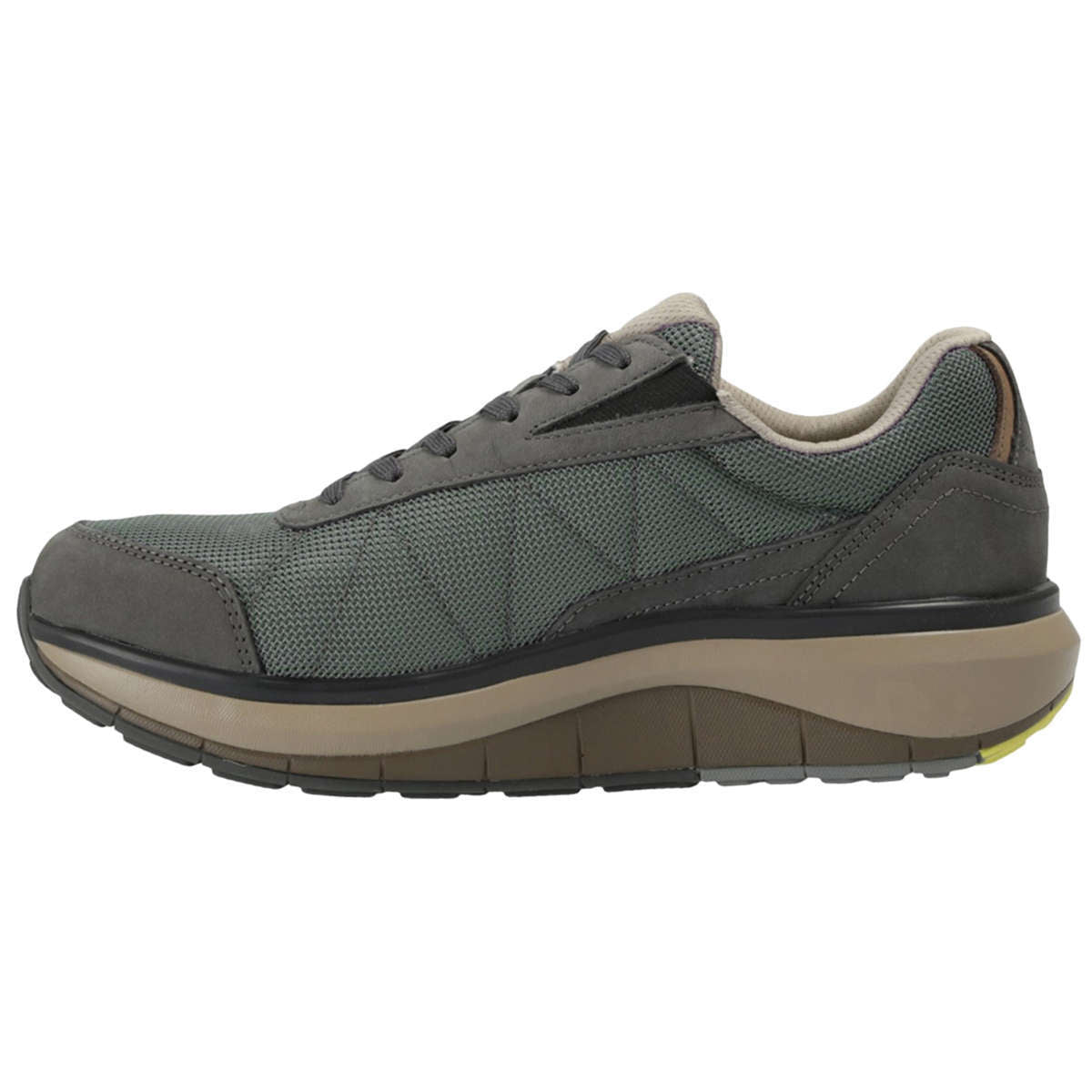 Joya Cancun Men's Leather & Mesh Men's Extra Wide Trainers#color_dark shadow