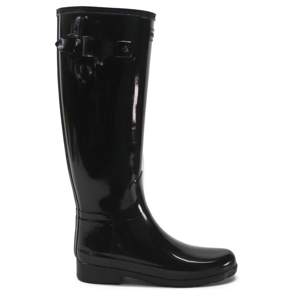 Hunter Original Refined Gloss Rubber Womens Boots#color_black