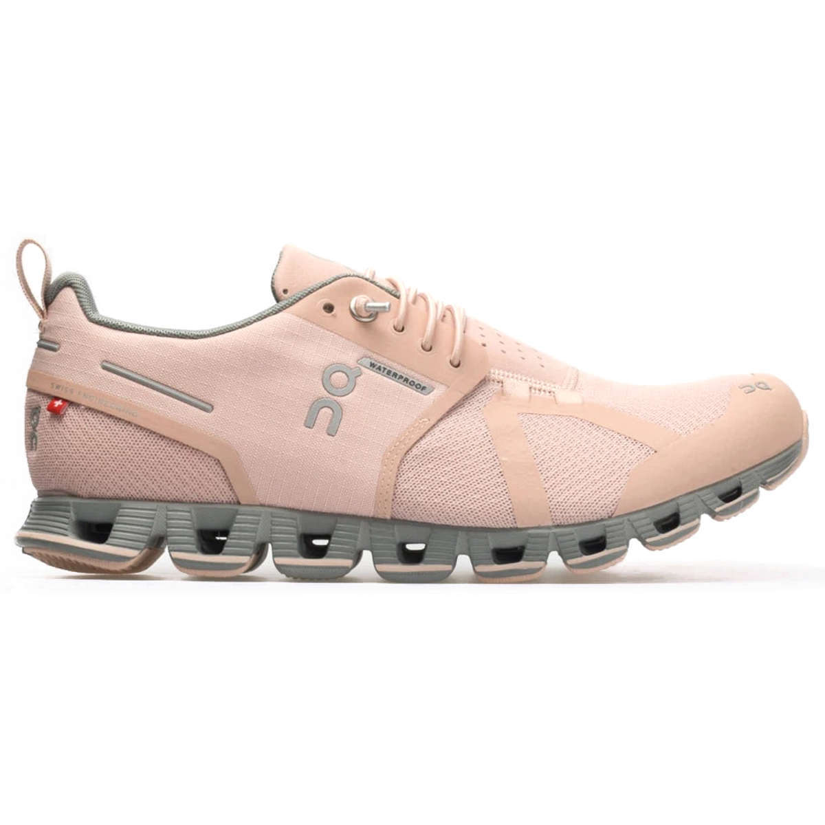 On Running Cloud Waterproof Mesh Women's Low-Top Trainers#color_rose lunar