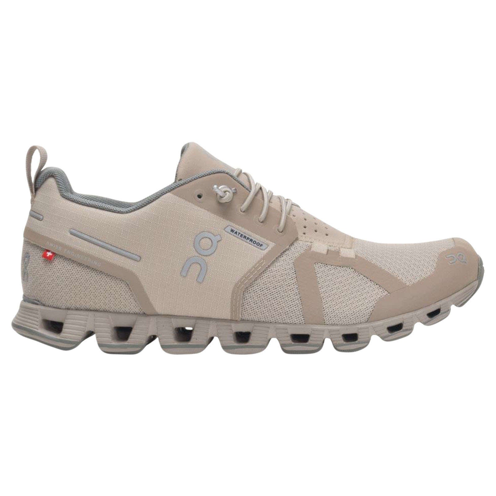 On Running Cloud Waterproof Mesh Women's Low-Top Trainers#color_desert lunar