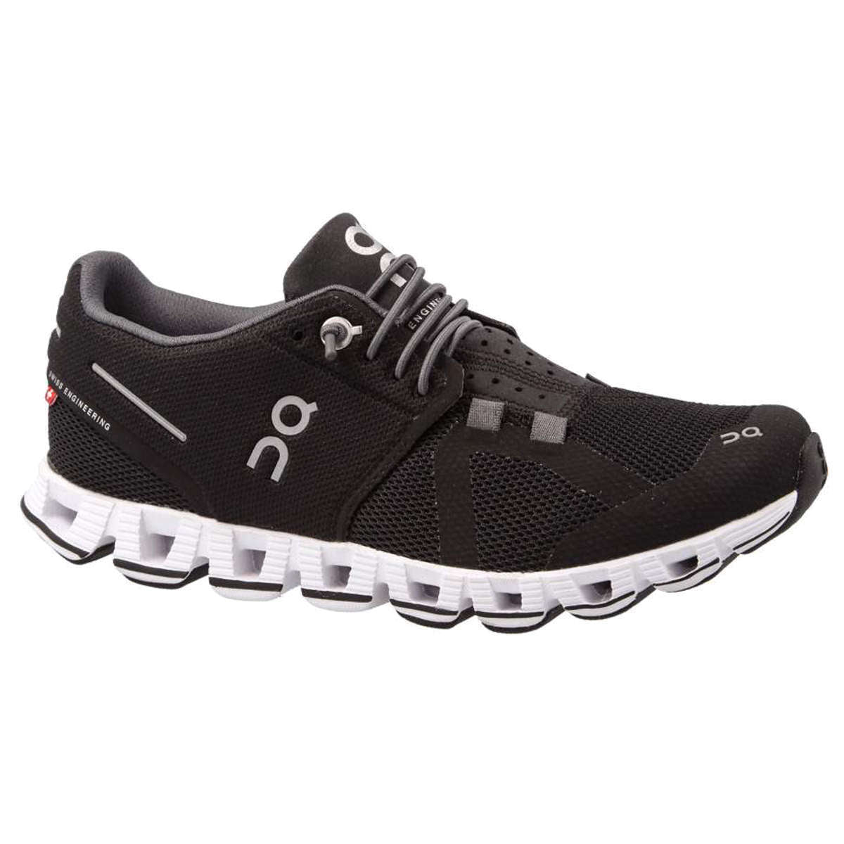 On Cloud Mesh Women's Running Shoes#color_black white